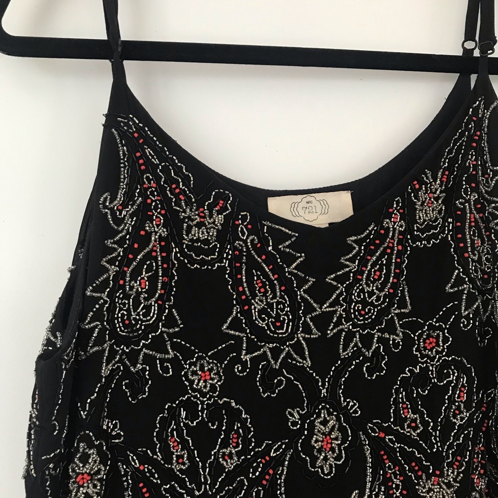 NFC 721 Beaded Paisley Mini Dress